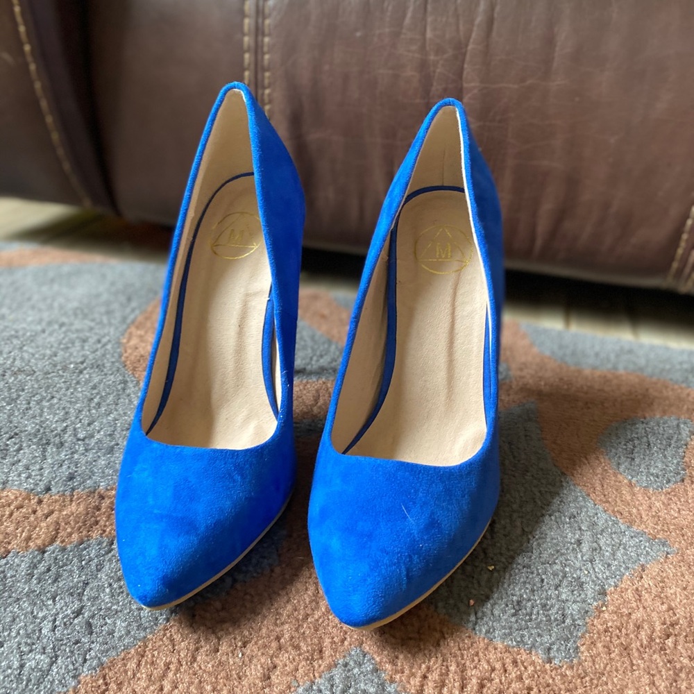 Blue Suede heels